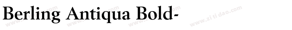 Berling Antiqua Bold字体转换